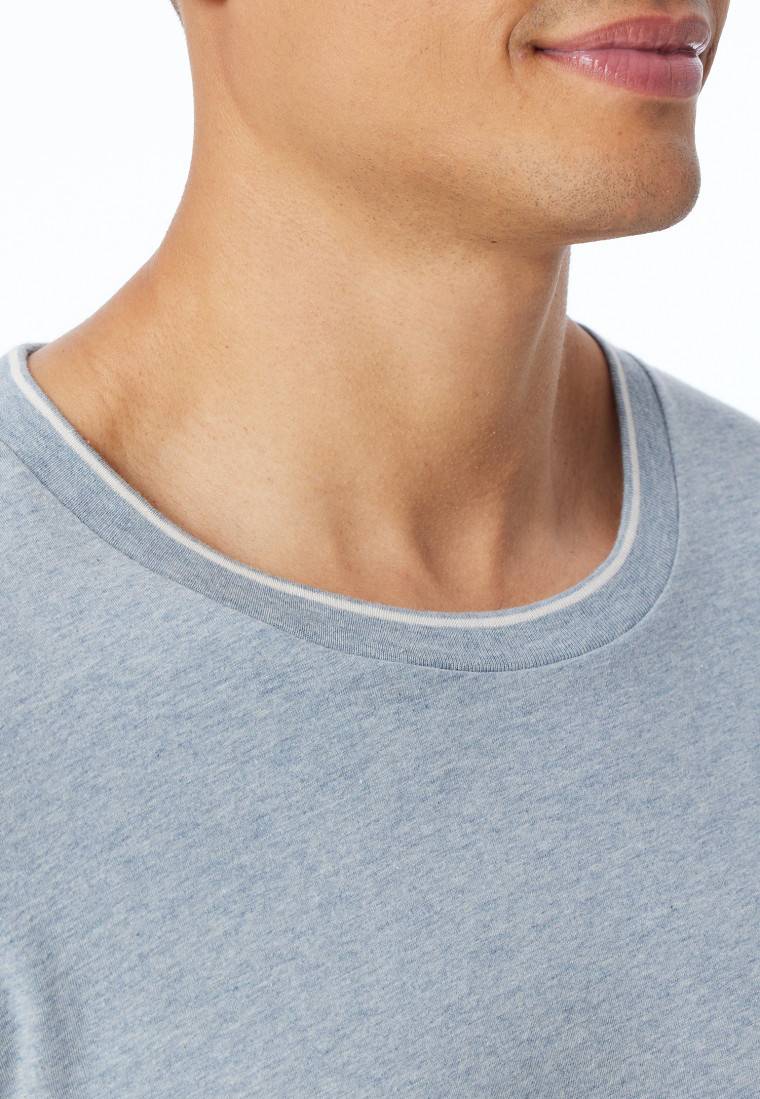 Schiesser Shirt langarm jeansblau meliert - Mix+Relax Bis zu 60% Rabatt