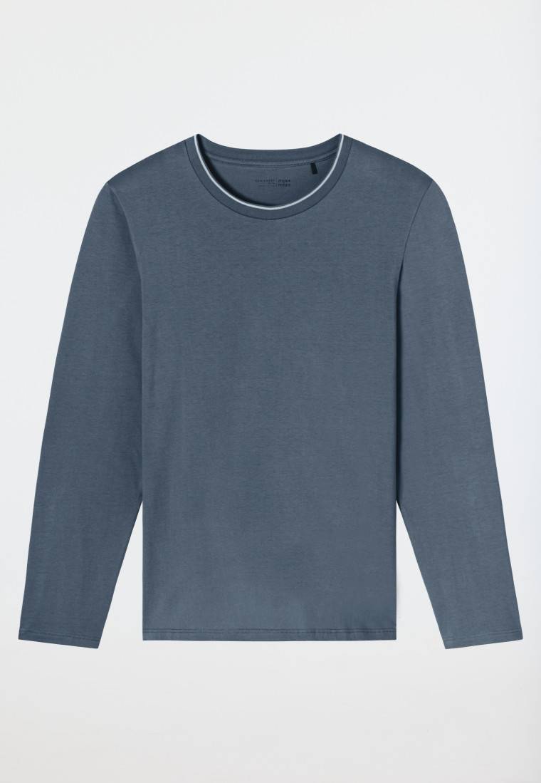 Schiesser Shirt langarm jeansblau - Mix+Relax Vierteljährliche Förderung