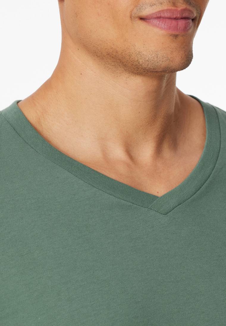 Schiesser Shirt langarm V-Ausschnitt grün - Mix+Relax Bis zu 55% Rabatt