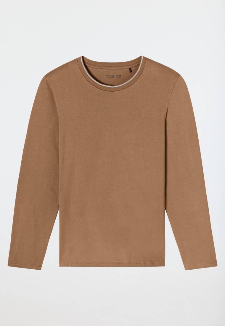 Schiesser Shirt langarm whisky - Mix+Relax Im Verkauf