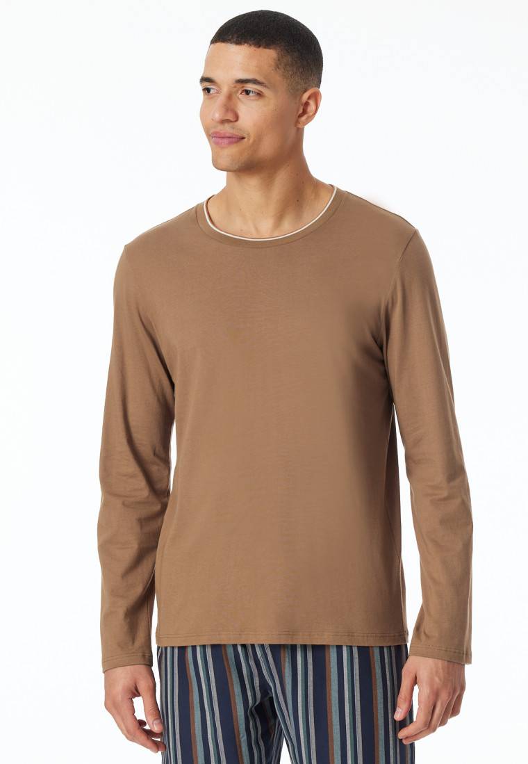 Schiesser Shirt langarm whisky - Mix+Relax Im Verkauf