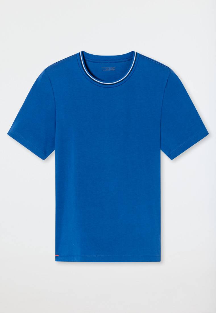 Schiesser Shirt kurzarm Organic Cotton Streifen indigo - Mix+Relax Verkauf