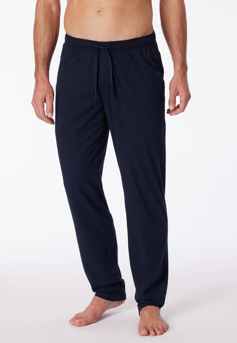 Schiesser Loungehose lang Jersey dunkelblau - Mix+Relax Angebote