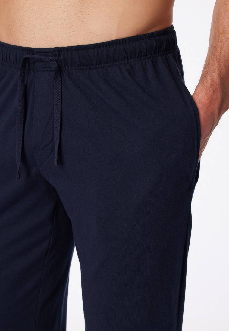 Schiesser Loungehose lang Jersey dunkelblau - Mix+Relax Angebote