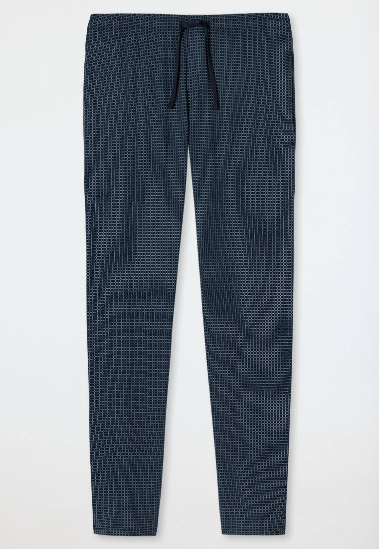 Schiesser Loungehose lang Jersey dunkelblau-gemustert - Mix+Relax Schlussverkauf