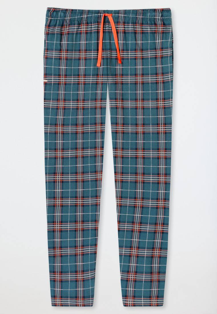 Schiesser Loungehose lang Organic Cotton kariert mehrfarbig - Mix+Relax Günstiger Verkauf