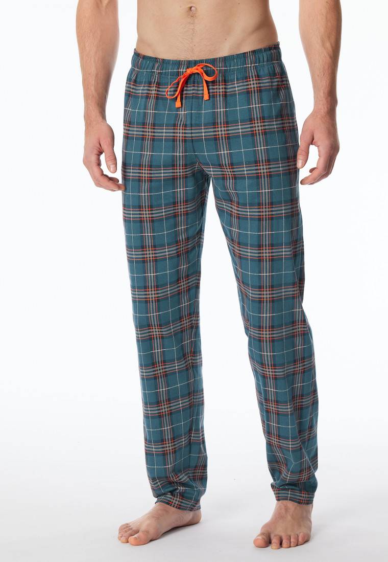 Schiesser Loungehose lang Organic Cotton kariert mehrfarbig - Mix+Relax Günstiger Verkauf