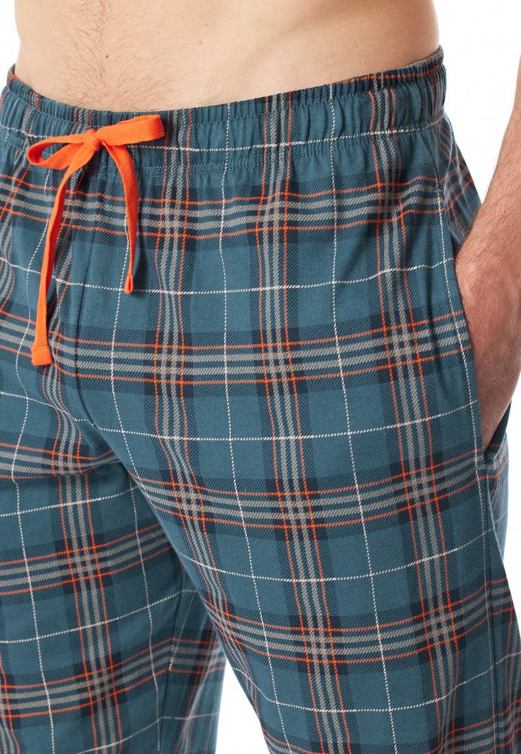 Schiesser Loungehose lang Organic Cotton kariert mehrfarbig - Mix+Relax Günstiger Verkauf