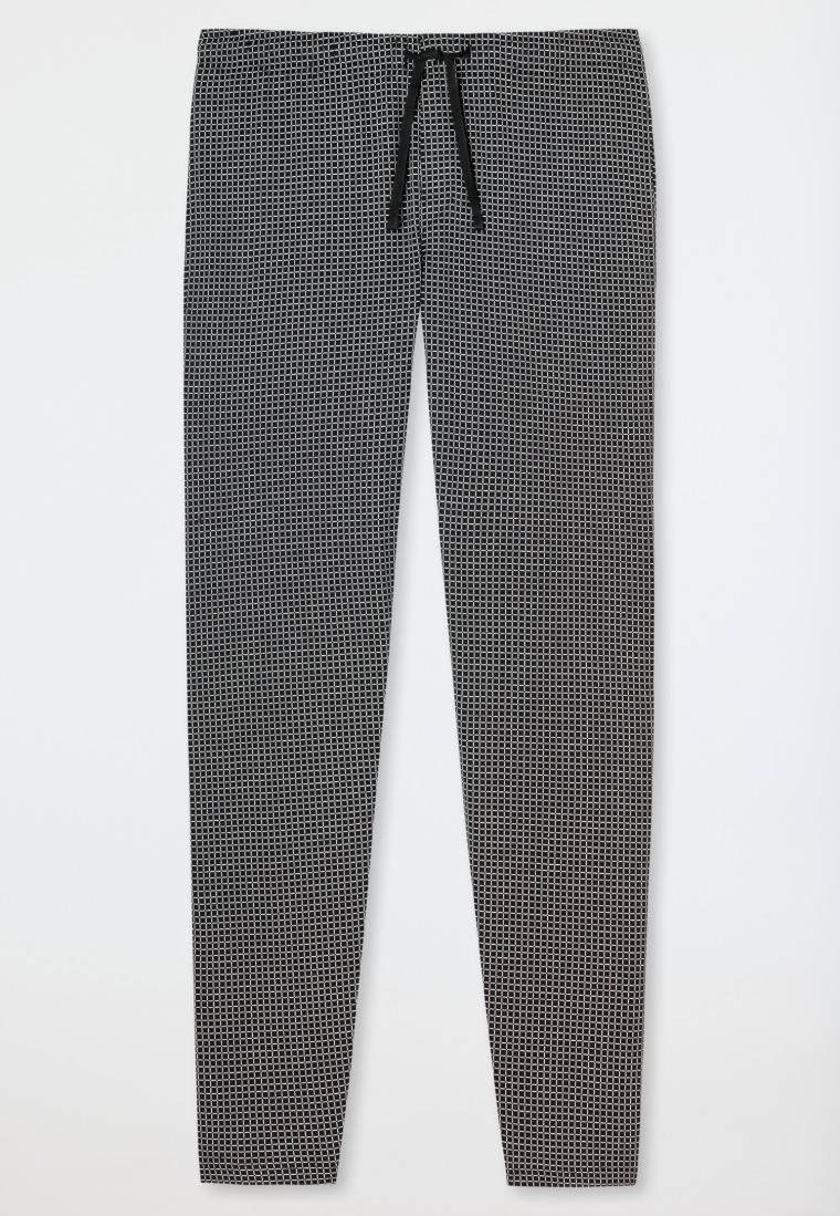 Schiesser Loungehose lang Jersey schwarz gemustert - Mix+Relax Meist gekauft