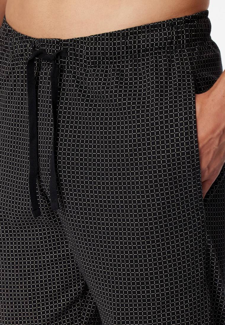 Schiesser Loungehose lang Jersey schwarz gemustert - Mix+Relax Meist gekauft