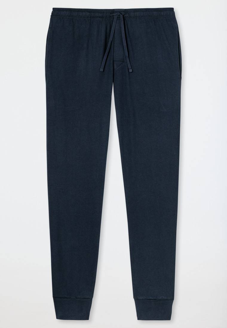 Schiesser Loungehose lang Jersey Bündchen dunkelblau - Mix+Relax Limitierter Zeitrabatt