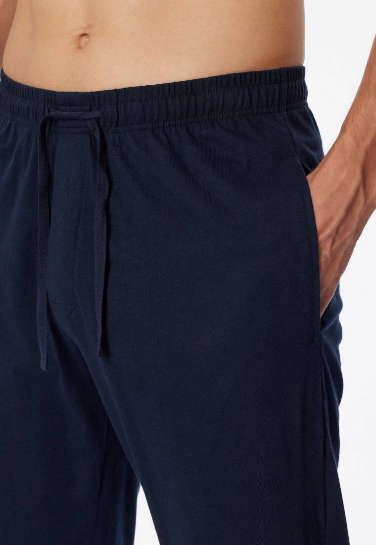Schiesser Loungehose lang Jersey Bündchen dunkelblau - Mix+Relax Limitierter Zeitrabatt