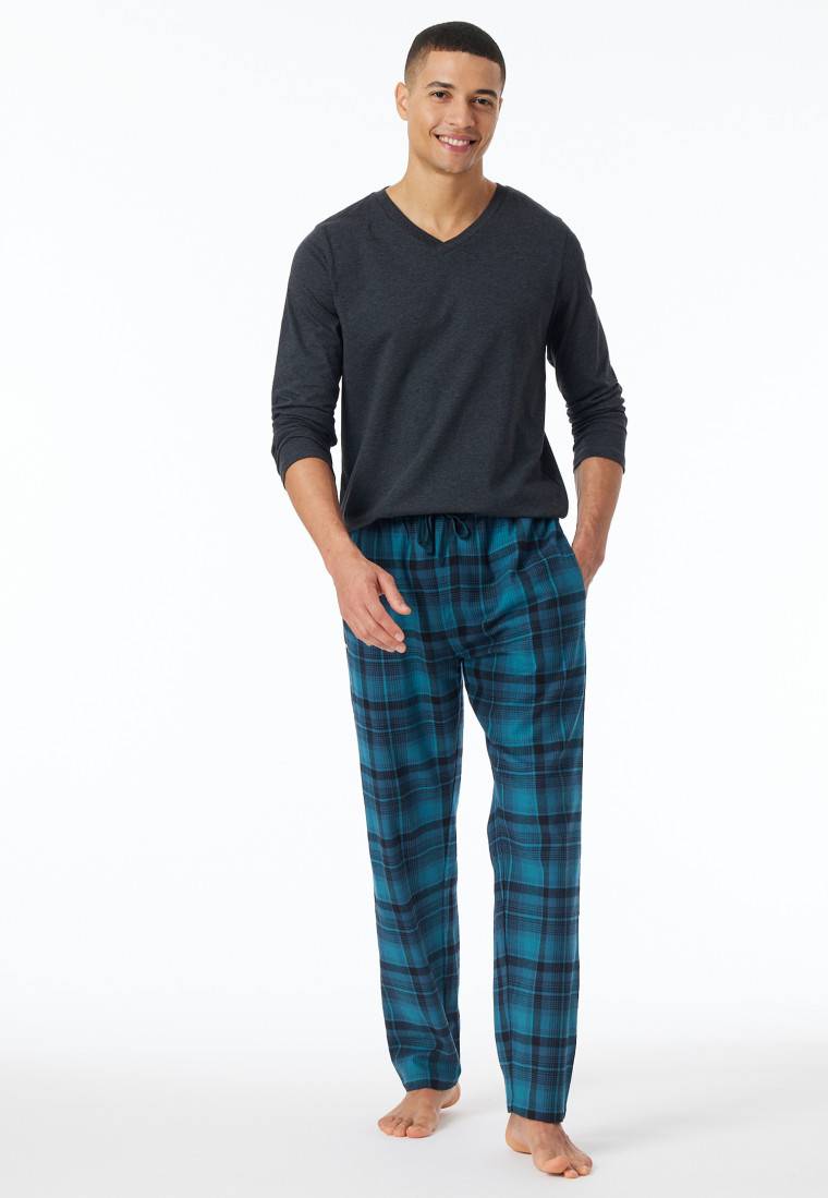 Schiesser Hose lang Flanell Karos multicolor - Mix+Relax Online Shopping