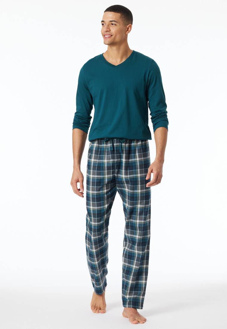 Schiesser Hose lang Flanell Karos multicolor - Mix+Relax Exklusivangebot