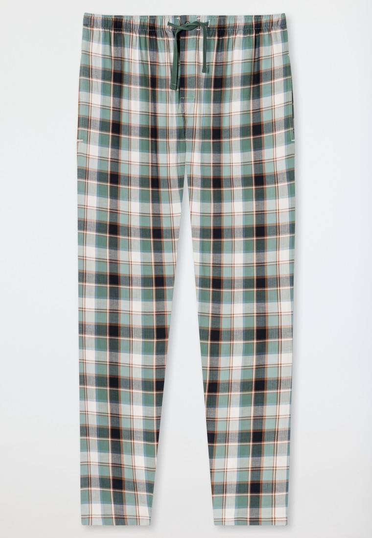 Schiesser Loungehose lang Webware Organic Cotton Karos mehfarbig - Mix+Relax Cyber Monday