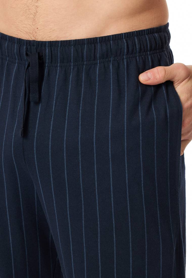 Schiesser Hose kurz nachtblau gestreift - Mix+Relax Valentinstagsangebot