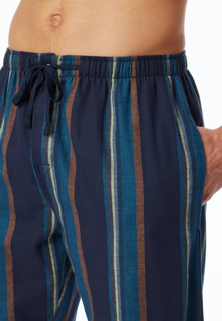 Schiesser Hose lang Flanell Streifen multicolor - Mix+Relax Jubiläumsangebot