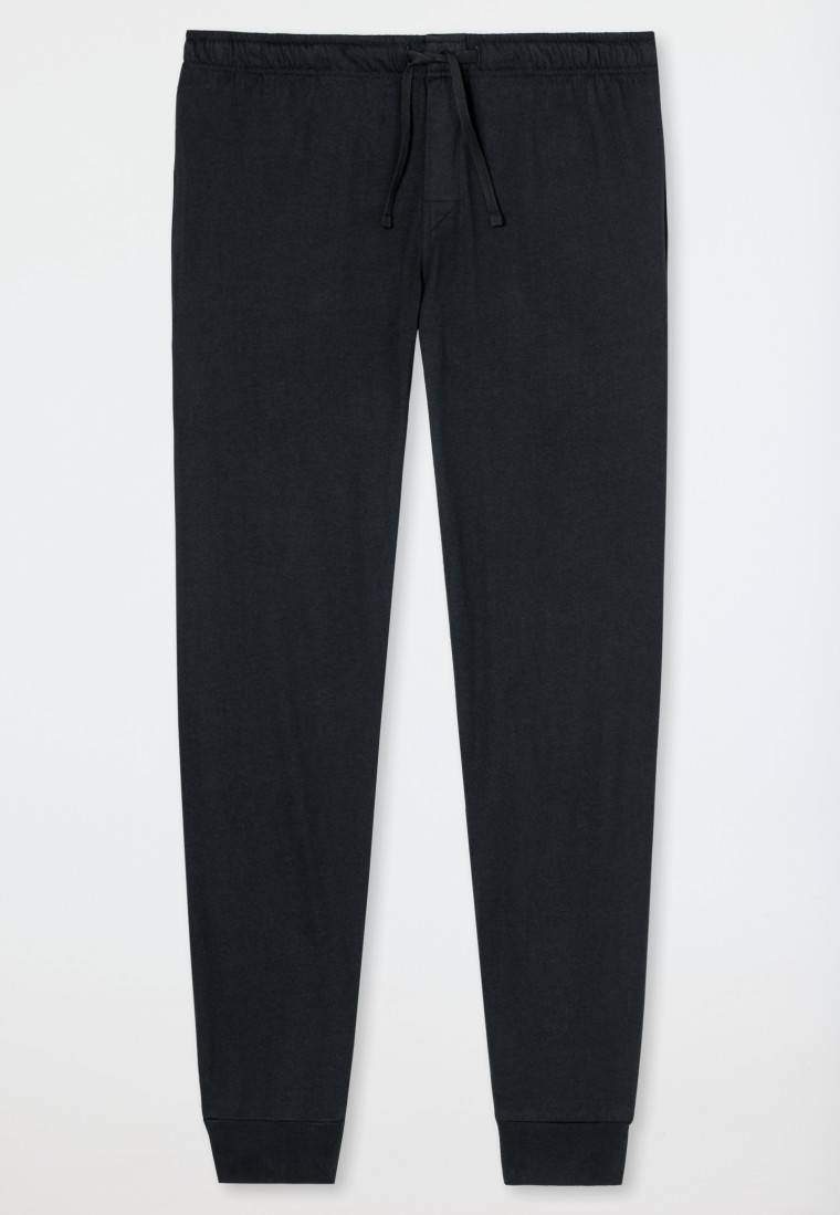 Schiesser Loungehose lang Jersey Bündchen schwarz- Mix+Relax Top Angebot