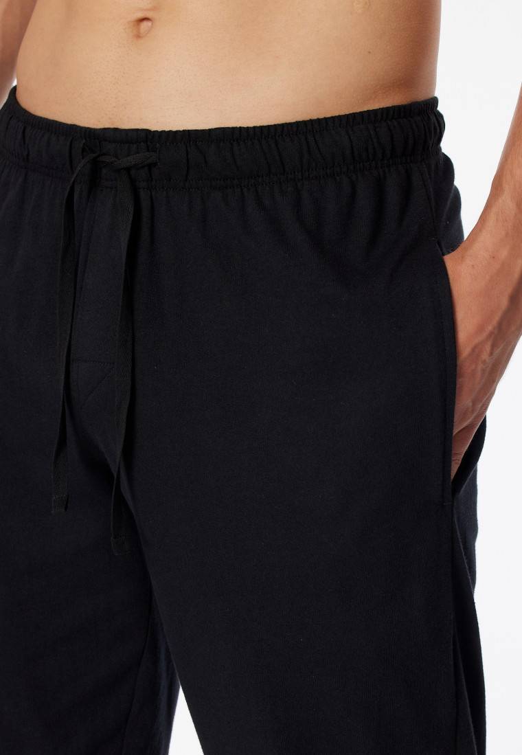 Schiesser Loungehose lang Jersey Bündchen schwarz- Mix+Relax Top Angebot