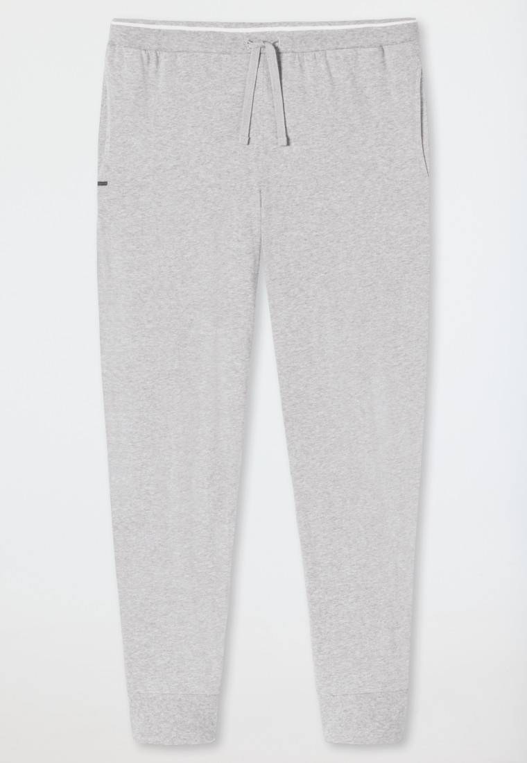 Schiesser Hose lang Bündchen grau meliert - Mix+Relax Online Outlet