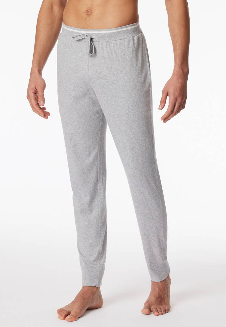 Schiesser Hose lang Bündchen grau meliert - Mix+Relax Online Outlet