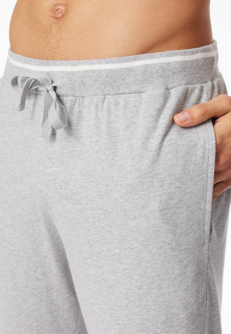 Schiesser Hose lang Bündchen grau meliert - Mix+Relax Online Outlet