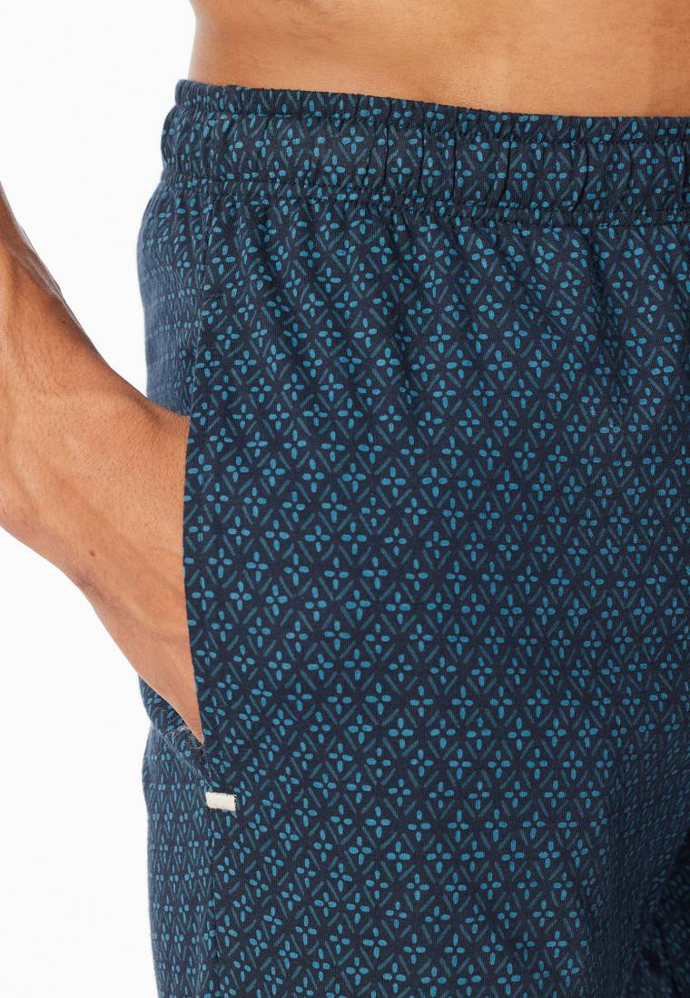 Schiesser Loungehose lang Organic Cotton dunkelblau - Mix+Relax Zeitlich begrenztes Angebot