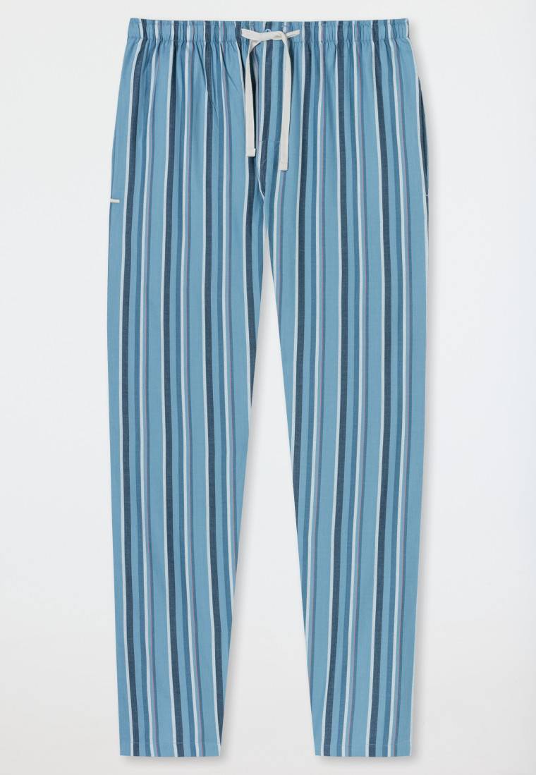 Schiesser Loungehose lang Webware Organic Cotton Streifen mehrfarbig - Mix+Relax Saisonale Angebote