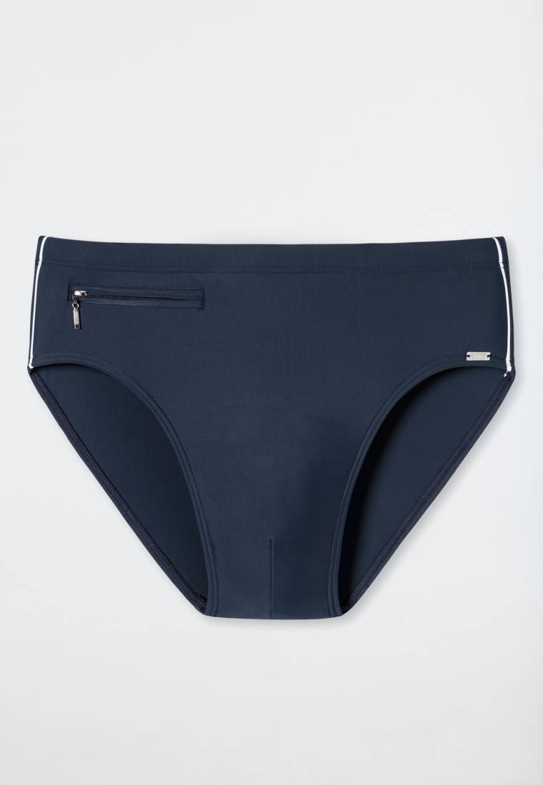 Schiesser Badehose mit Reißverschluss-Tasche Wirkware recycelt feiner Streifen admiral - Nautical Casual Begrenzte Freigabe