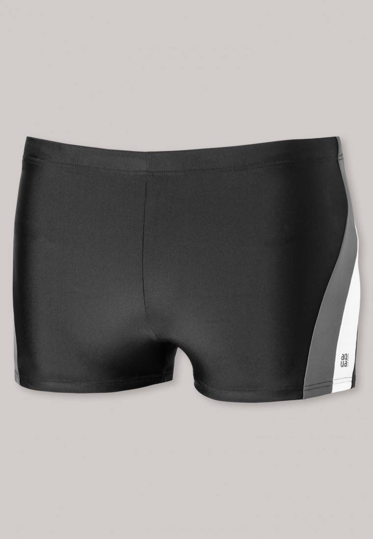 Schiesser Badehose Wirkware recycelt seitliche Streifen schwarz - Nautical Active Letzte 2 Tage