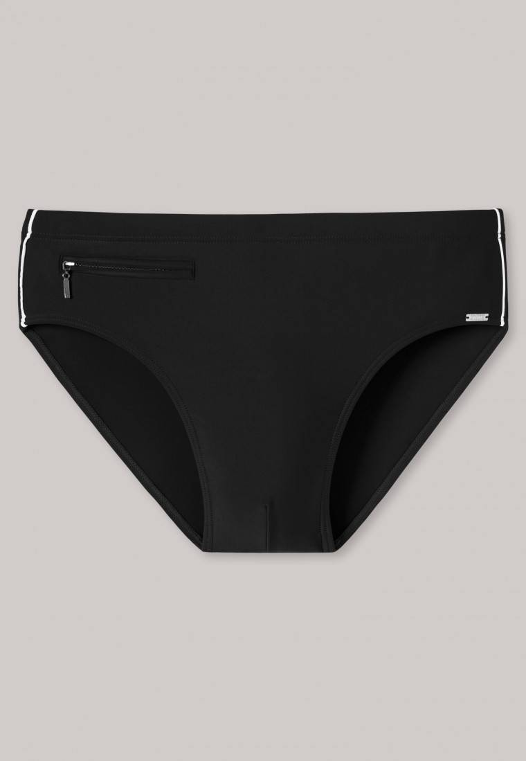Schiesser Badehose mit Reißverschluss-Tasche Wirkware recycelt feiner Streifen schwarz - Nautical Casual Zeitbegrenzte Promotion