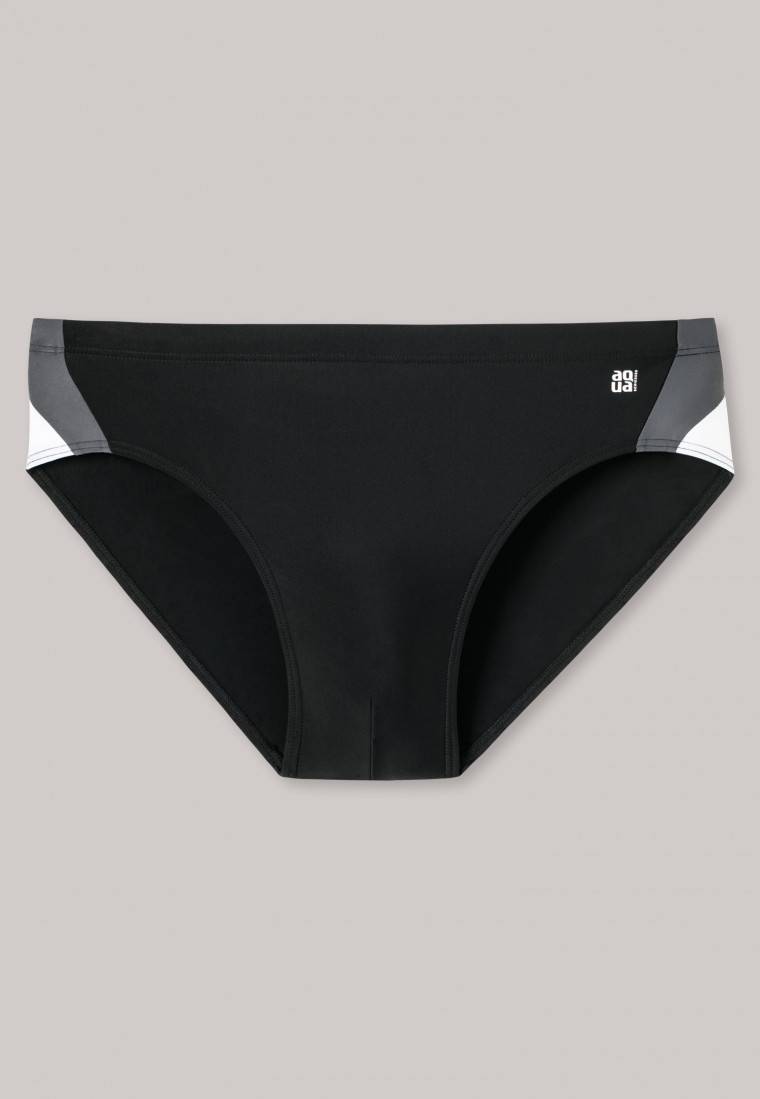 Schiesser Badehose Wirkware recycelt seitliche Streifen schwarz - Nautical Active Bis zu 50% Rabatt