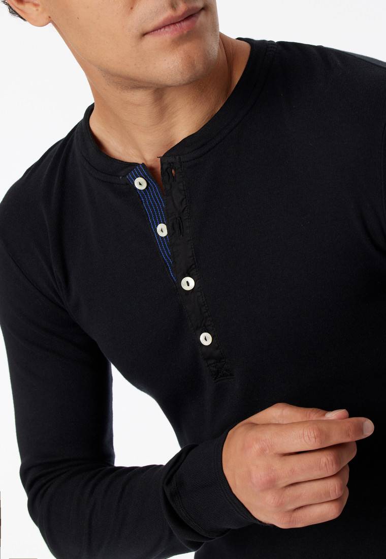 Schiesser Shirt langarm schwarz - Revival Karl-Heinz Nur für heute