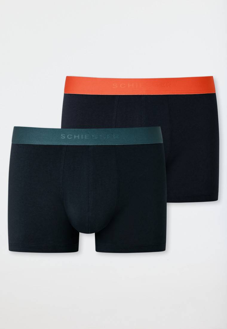 Schiesser Long-Shorts 2er-Pack Organic Cotton Webgummibund mehrfarbig - 95/5 Bis zu 55% Rabatt