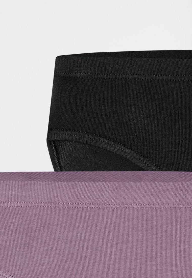 Schiesser Slips 2er-Pack schwarz/ violett - Fresh Vibe Kostenloser Versand international