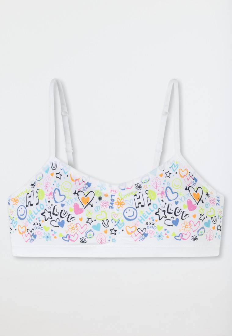 Schiesser Bustier Jersey Herzchen multicolor gemustert - Seamless Black Friday Preise