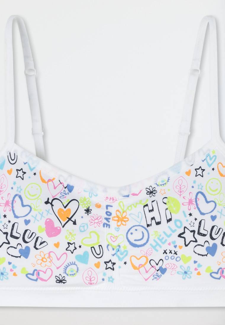 Schiesser Bustier Jersey Herzchen multicolor gemustert - Seamless Black Friday Preise