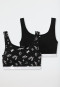 Schiesser Bustiers 2er-Pack schwarz bedruckt - 95/5 Online