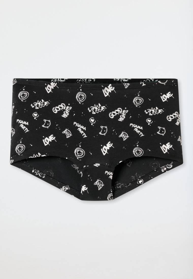 Schiesser Shorts 3er-Pack Organic Cotton schwarz bedruckt - 95/5 Auslauf