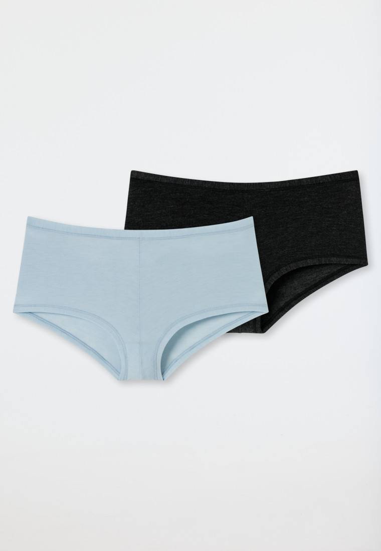 Schiesser Shorts 2er-Pack dunkelblau/ blaugrau - Personal Fit Verkauf