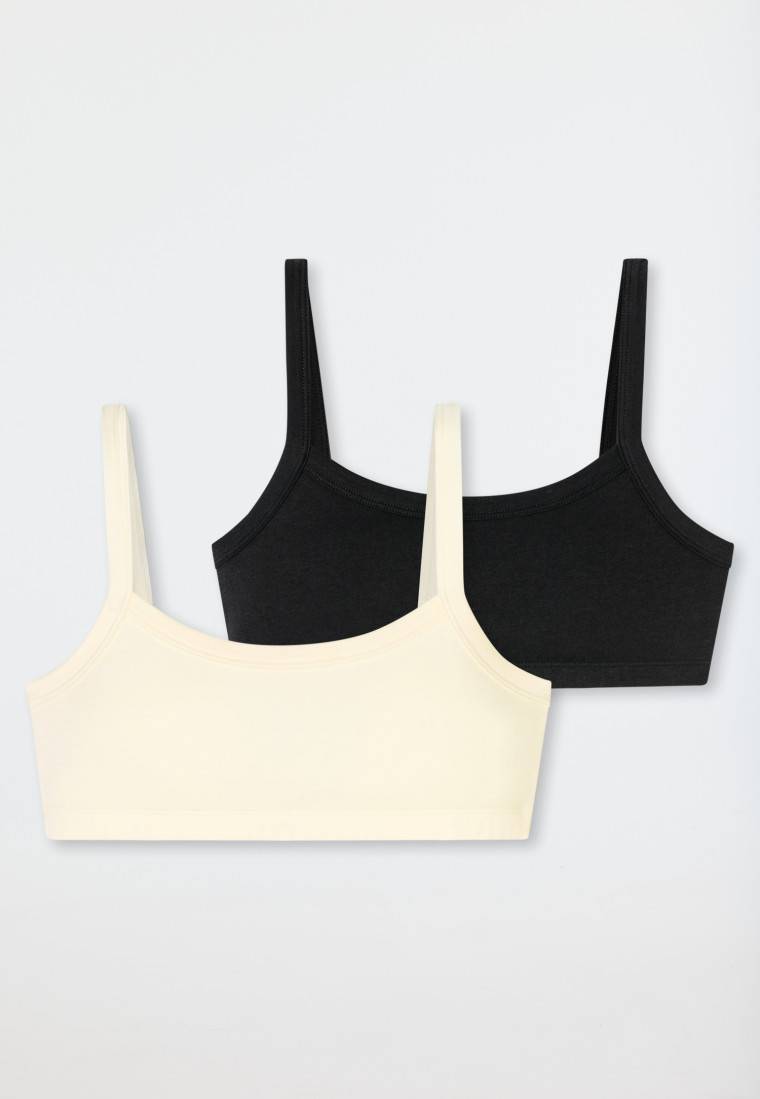 Schiesser Bustiers 2er-Pack schwarz/ creme - Fresh Vibe im Angebot