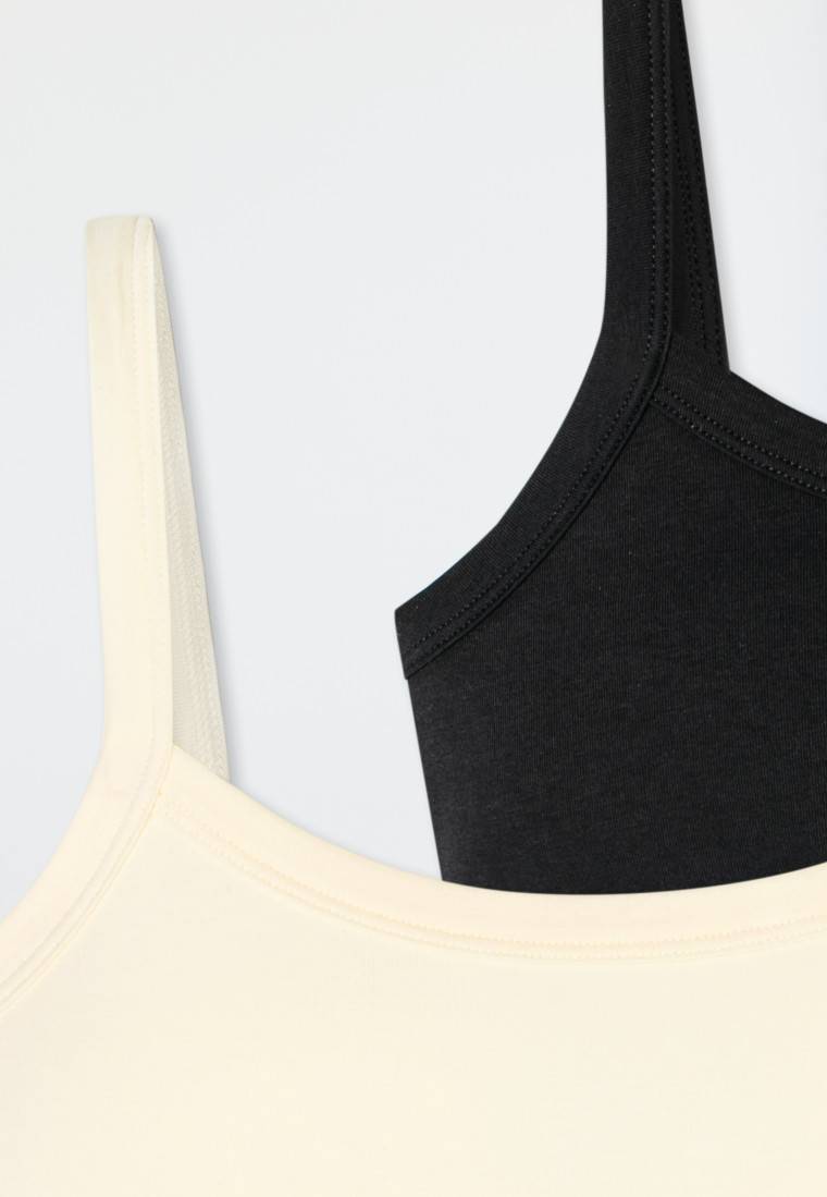 Schiesser Bustiers 2er-Pack schwarz/ creme - Fresh Vibe im Angebot