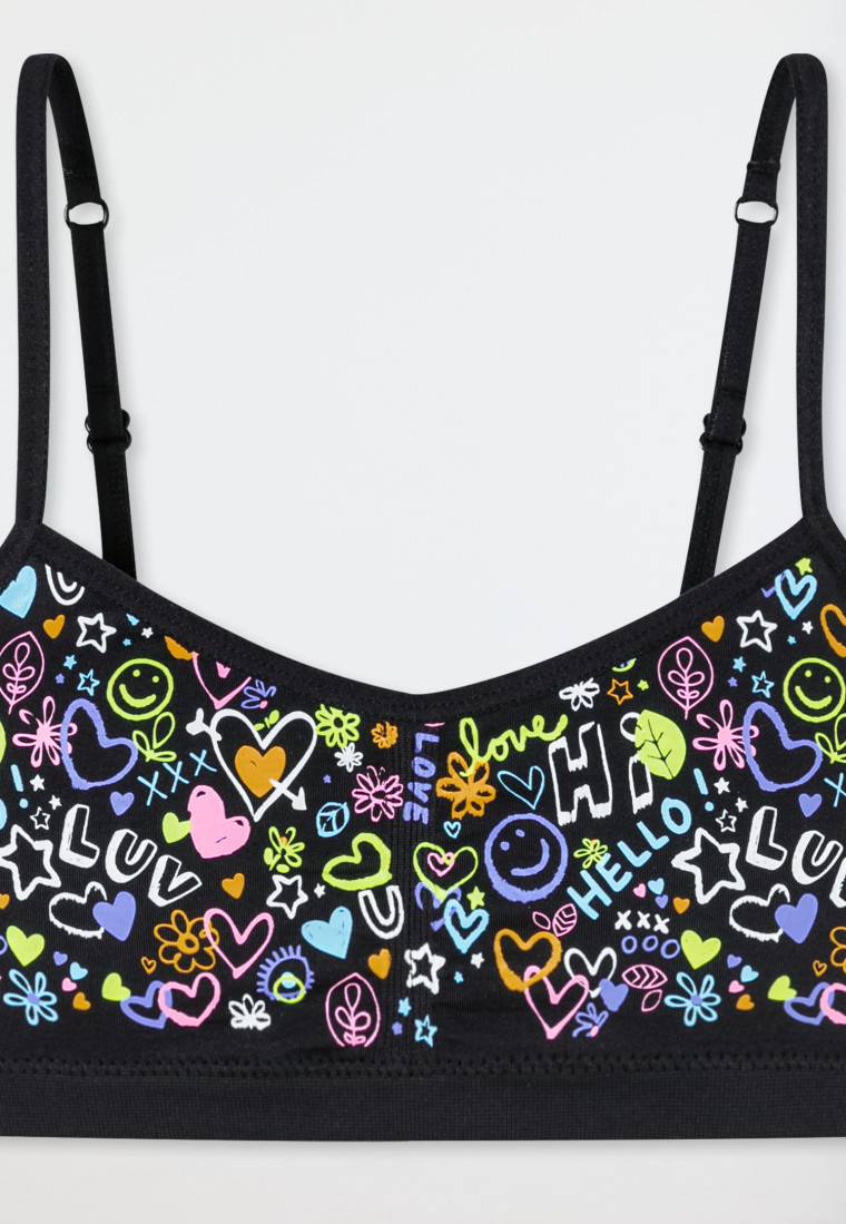 Schiesser Bustier Jersey Herzchen multicolor gemustert - Seamless Günstiger Verkauf