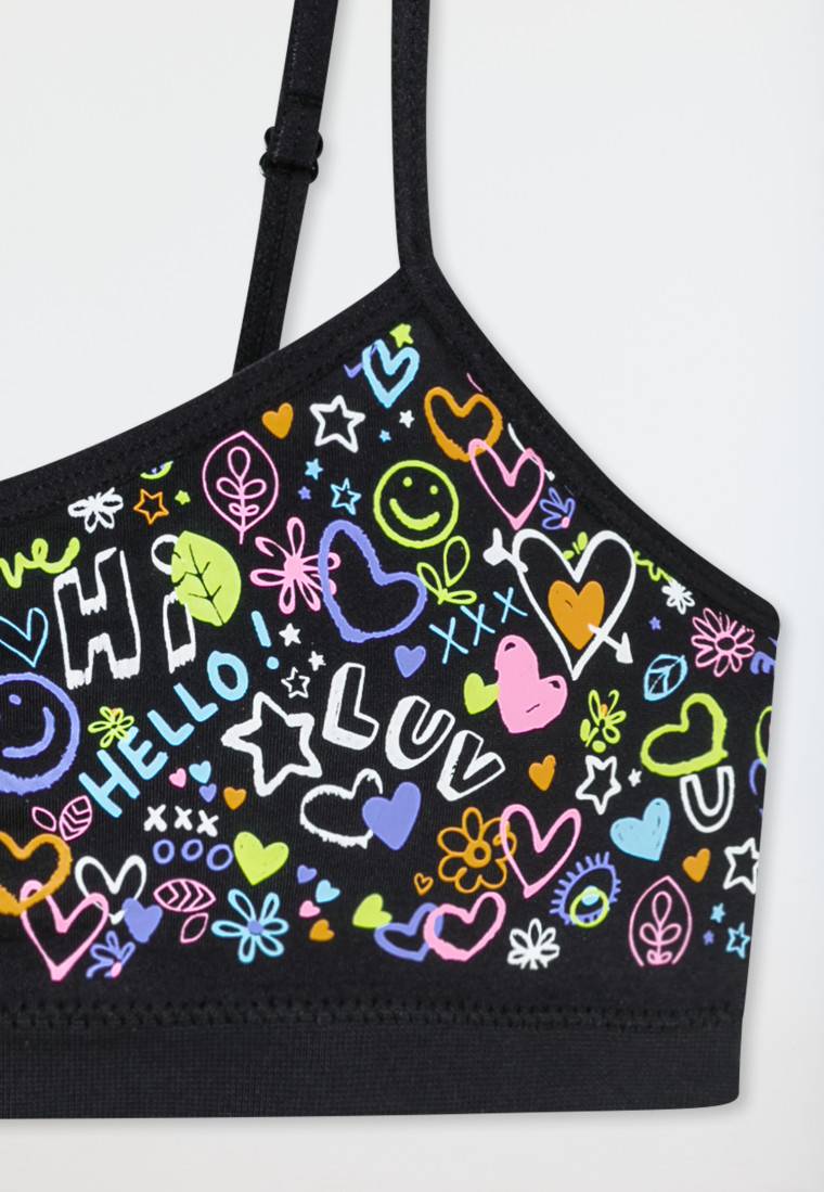 Schiesser Bustier Jersey Herzchen multicolor gemustert - Seamless Günstiger Verkauf