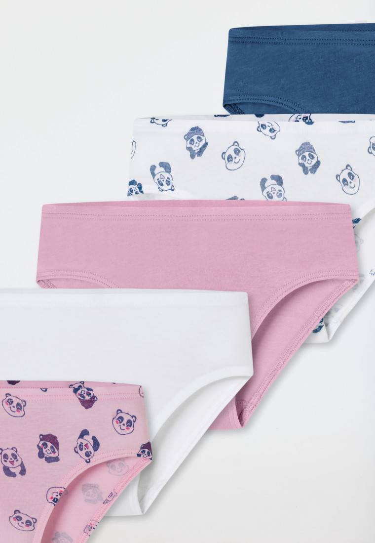 Schiesser Slips 5er-Pack Organic Cotton Softbund Pandas Ringel mehrfarbig - 95/5 Fabrikverkauf