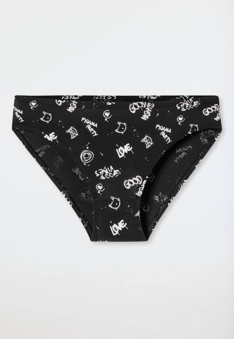 Schiesser Slips 3er-Pack Organic Cotton schwarz bedruckt - 95/5 Blitzverkäufe