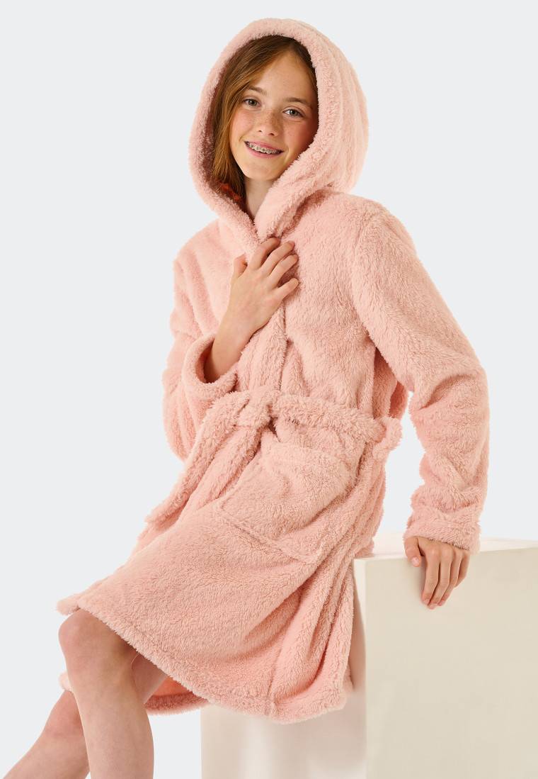 Schiesser Bademantel Teddy-Fleece rosé - Original Classics Jubiläumsangebot