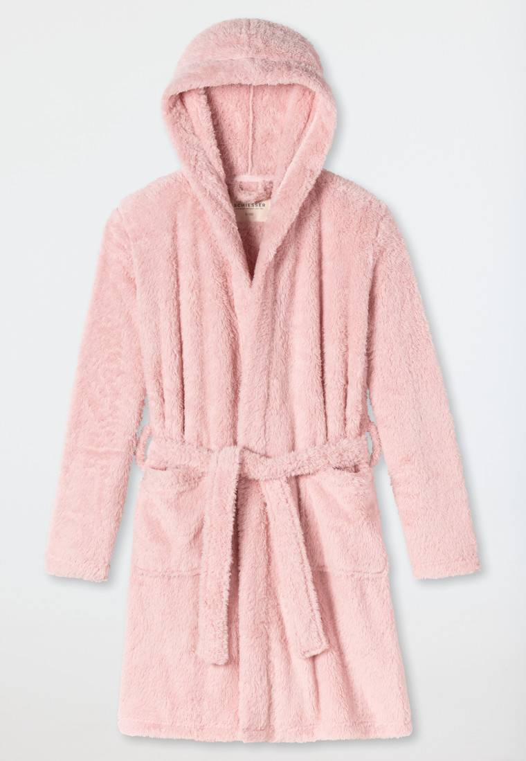 Schiesser Bademantel Teddy-Fleece rosé - Original Classics Jubiläumsangebot
