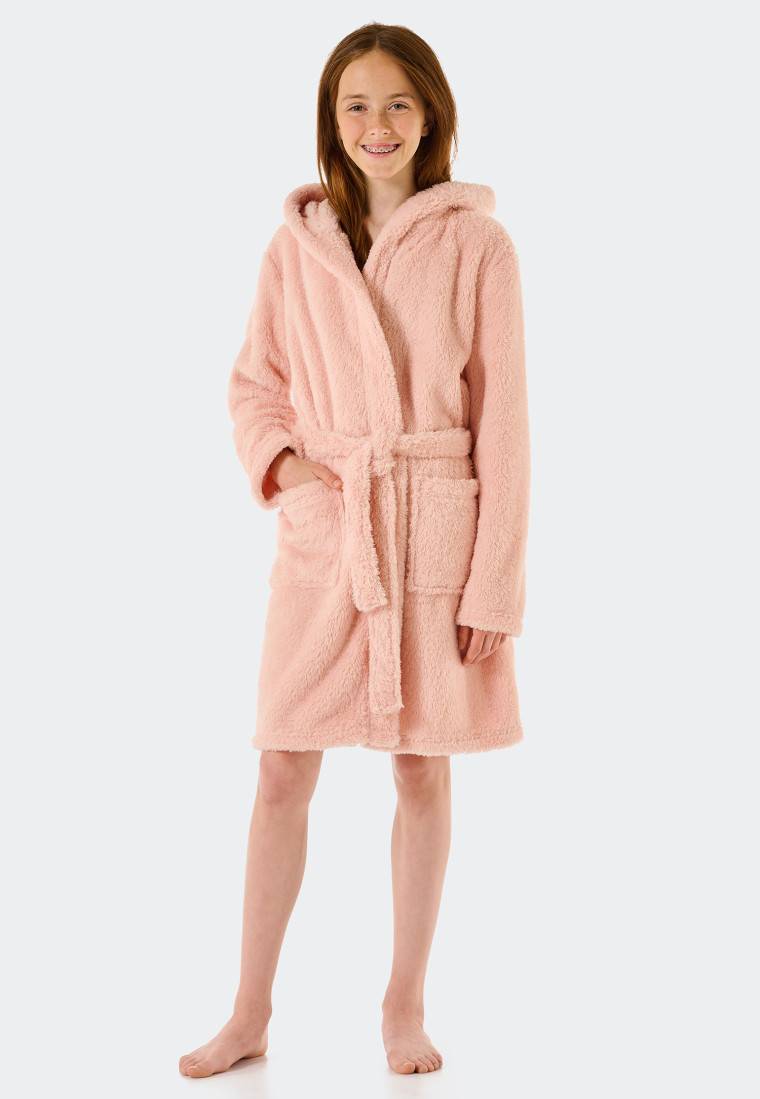 Schiesser Bademantel Teddy-Fleece rosé - Original Classics Jubiläumsangebot