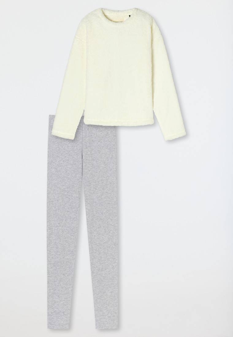 Schiesser Schlafanzug lang Fleece off-white - Teens Nightwear Neueste Mode
